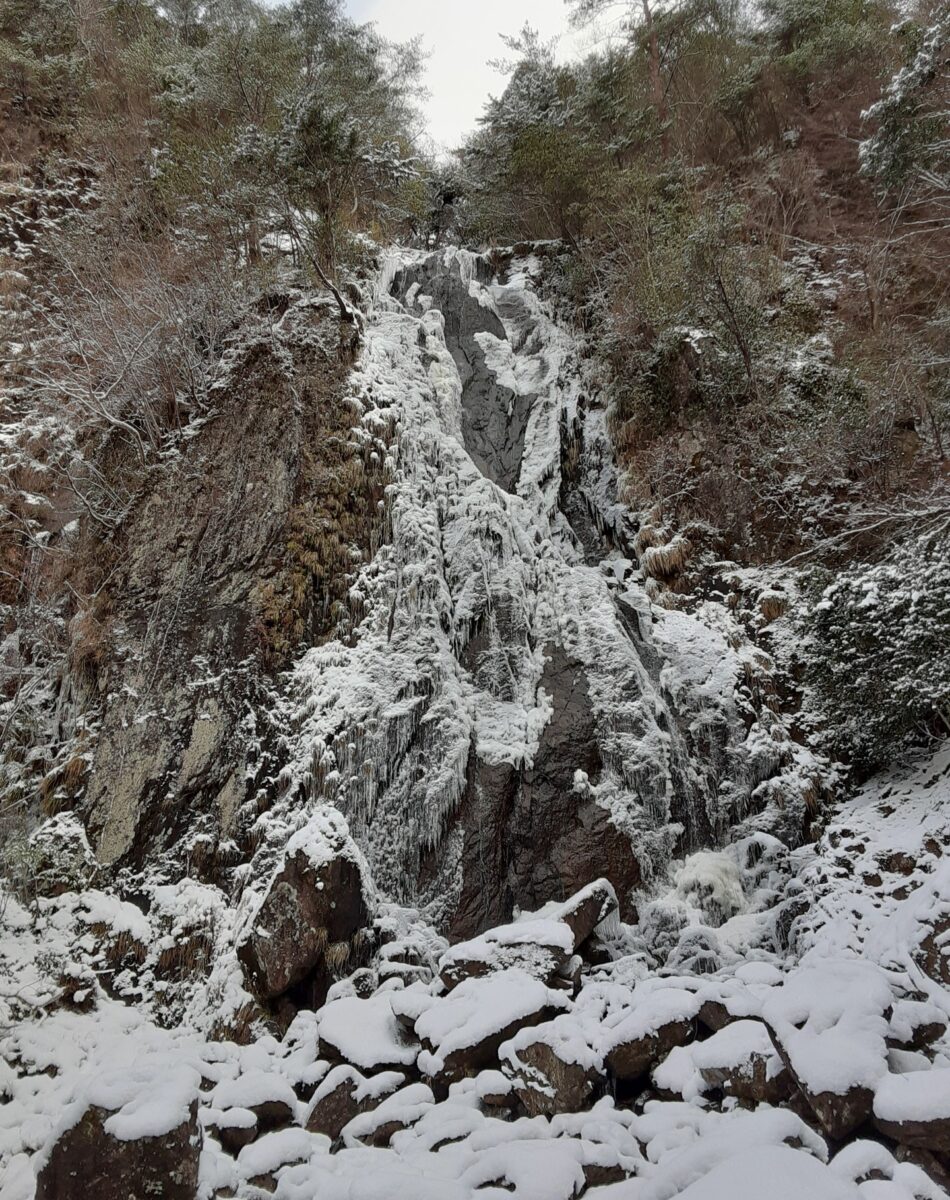 滝が凍る！大自然が織りなす芸術、氷瀑（ひょうばく）