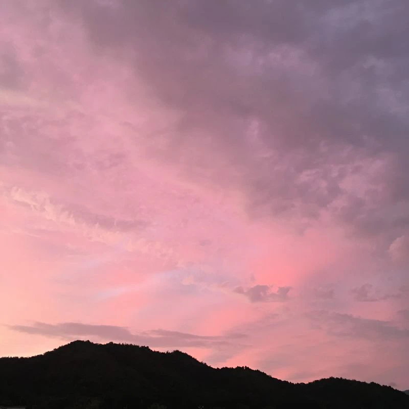 紫の夕焼け