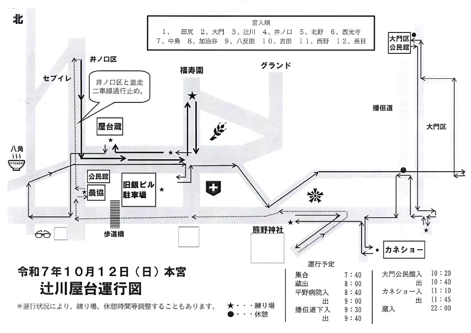 令和7年 運行表（辻川区）