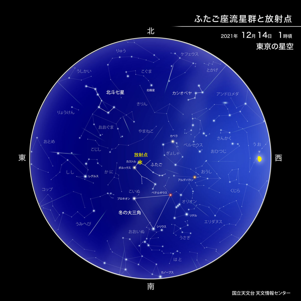 【天体ショー】ふたご座流星群 2021｜極大は12月14日。明け方にかけて