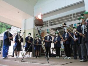 【宍粟市】たたら製鉄の炎から採火｜東京パラ聖火フェス 採火式