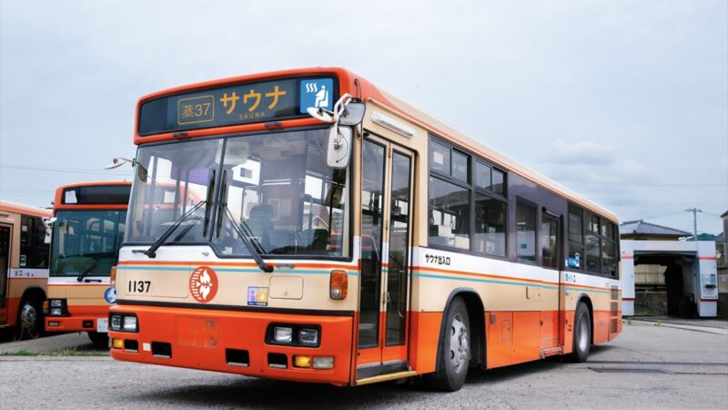 【サバス】引退した神姫バス車両、サウナに大変身