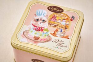 ６歳応募のイラストを採用したWEB限定缶も登場。カファレル ネコの日コレクション