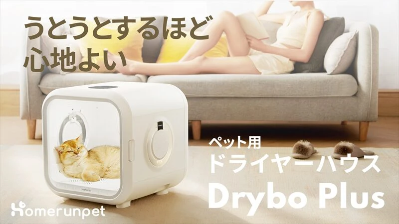 Makuake】ペット用ドライヤーハウス「Drybo Plus（ドライボ・プラス