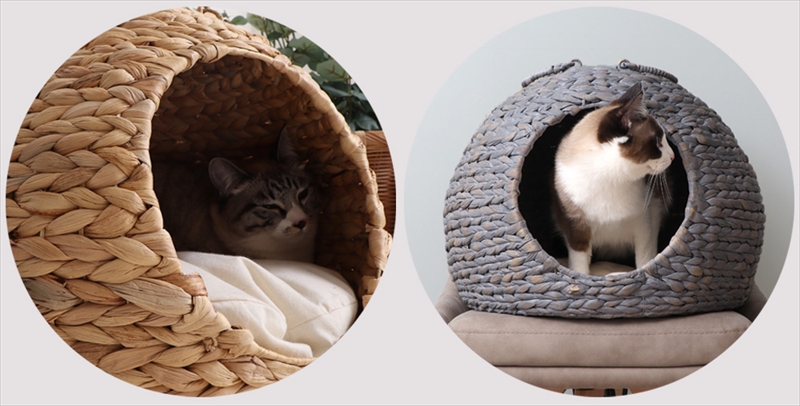 猫と暮らす快適インテリア。天然素材で編んだ「ペットハウス」が発売