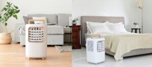 家中どこでも冷風で快適に！木目調がお洒落なコンパクトクーラーが新発売