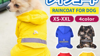 【梅雨グッズ】前の日のお散歩も楽しく♪「犬 猫 レインコート 服」が販売開始