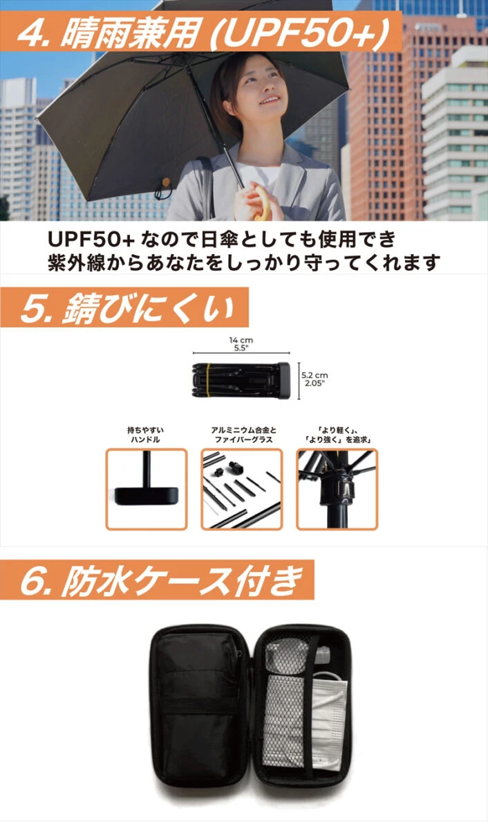 【梅雨具グッズ】超コンパクト折りたたみ傘「Simprella」がMakuakeにて7月30日まで販売中