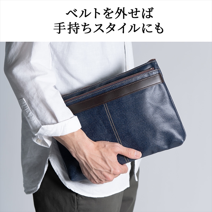 【サンワサプライ】岡山デニムを使用し豊岡で作った日本製サコッシュバッグが発売中