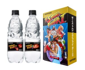 【飲むゲーセン】夢のコラボが実現！『ストリートファイターII』×「THE STRONG 天然水スパークリング」