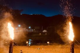 火事災難の無事を祈る火祭り「竹田松明まつり」が3年ぶりに開催