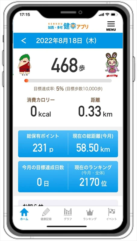 「加西・多可健幸アプリ」と地域通貨「加西市ねっぴ～Pay」のポイント連携がスタート
