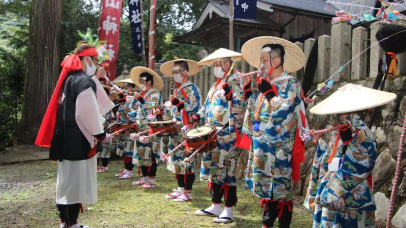 550年続く伝統文化「横山チャンチャコ踊り」奉納│宍粟市一宮町