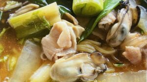 山城の郷に新メニュー「岩津ねぎと牡蠣のあんかけラーメン」