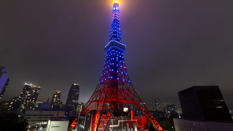 祝！W杯決勝トーナメント進出！東京タワーが「SAMURAI BLUE」にライトアップ