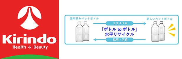 キリン堂とサントリーが協働「ボトルｔｏボトル」水平リサイクルを開始｜関西エリア30店舗を対象