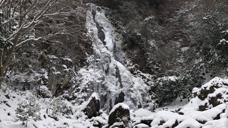 自然が織りなす氷の芸術。扁妙の滝「氷瀑」