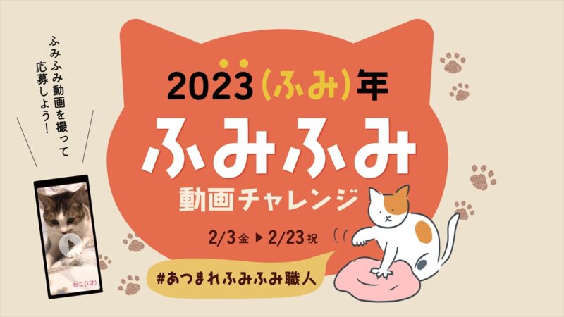 猫の最強しぐさ「ふみふみ」が猫の日に大集合！2023「ふみふみ動画チャレンジ」開催