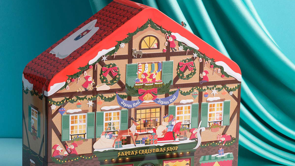 【2個セット新品】KALDI クリスマス　ティンハウスアドベントカレンダー 新品 KALDI カルディ クリスマス ティンハウスカレンダー 2022