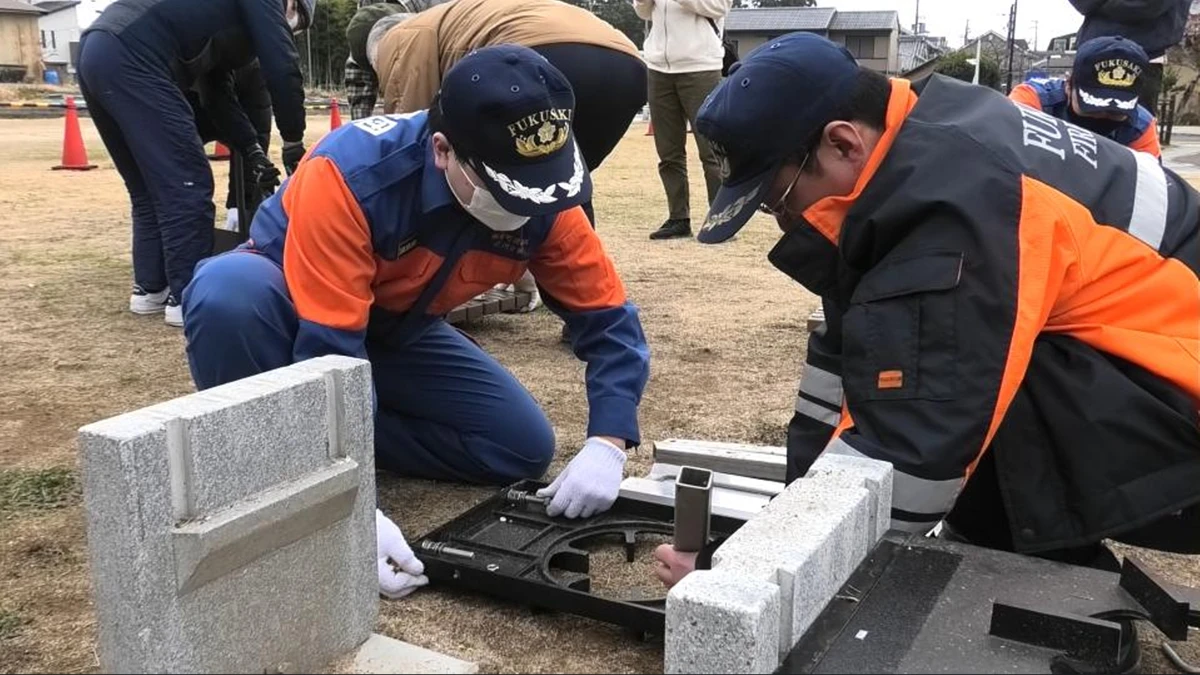 有事の際の備えとして。防災かまどベンチを活用した災害訓練が実施／福崎町