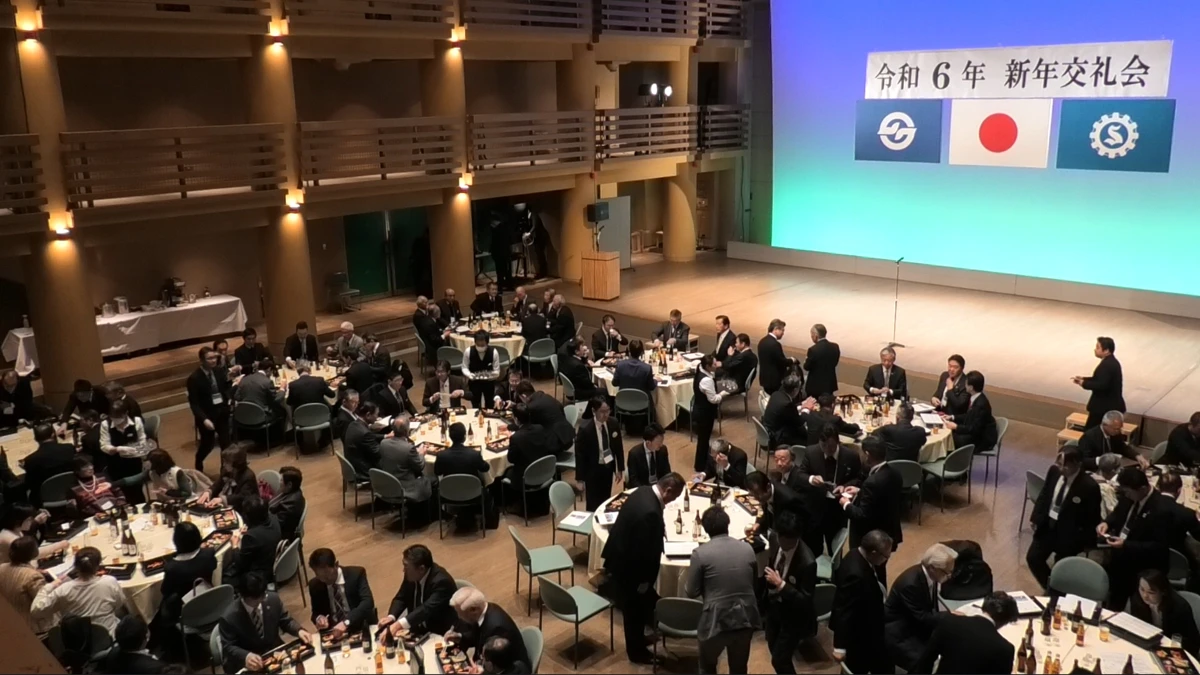福崎町で新年交礼会。安全安心の街づくり、災害支援にもクローズアップ