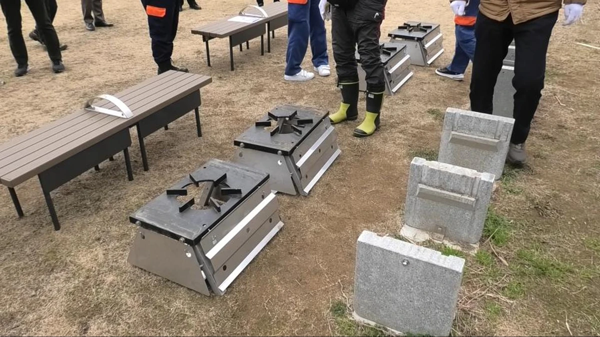 有事の際の備えとして。防災かまどベンチを活用した災害訓練が実施／福崎町
