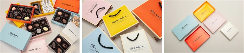 【ファミマ】カラフルで可愛い。niko and ...がプロデュースしたバレンタインギフトBOXが登場