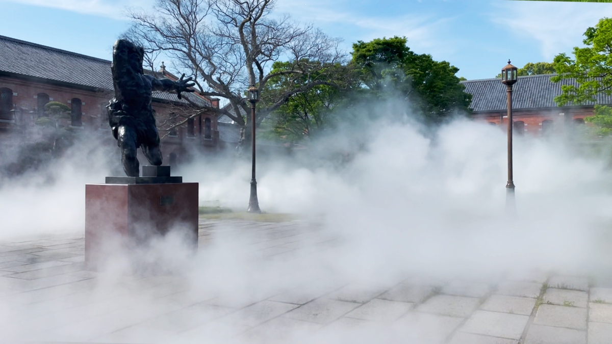 天衣無縫。姫路市立美術館で中谷芙二子「霧の彫刻」三部作３作目始動