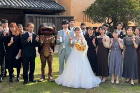 妖怪が祝福！結婚式にガジロウ登場。福崎町の魅力を発信するユニークな取り組み