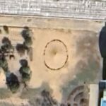 校庭に謎のサークル！正体は山！？田原小学校／福崎町