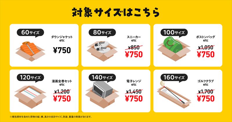 「大掃除応援！らくらくメルカリ便 配送料一律キャンペーン」の期間延長