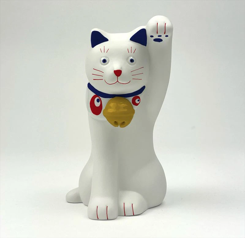 万博 ミャクミャク 上出長右衛門窯 招き猫 九谷焼窯元 磁器 上出長右