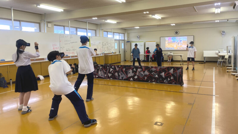姫路飾西高等学校が文科省の改革推進事業の一環でARスポーツ「HADO」を活用