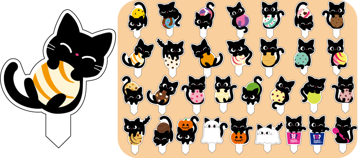 サーティワンで「おかしにゃ おかしにゃ にゃろうぃ~ん」開催!黒ねこが主役のハロウィンフェア