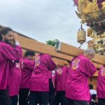 神戸医療未来大学の留学生が地域のお祭りに参加！ 熱い想いで屋台を担ぐ