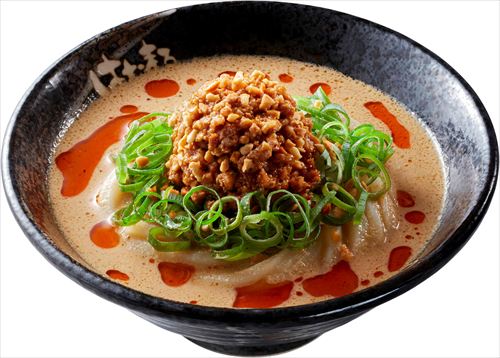 はなまるうどんの人気メニュー「濃厚ごま担々」うどん3種と「あふれ盛り肉カレーうどん」が新登場