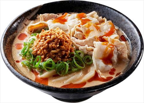 はなまるうどんの人気メニュー「濃厚ごま担々」うどん3種と「あふれ盛り肉カレーうどん」が新登場