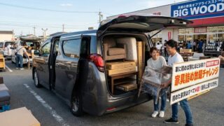 リアル・テトリス！？明石で「家具詰め放題」開催！車に積んだ分だけ半額になる爆買いチャンス