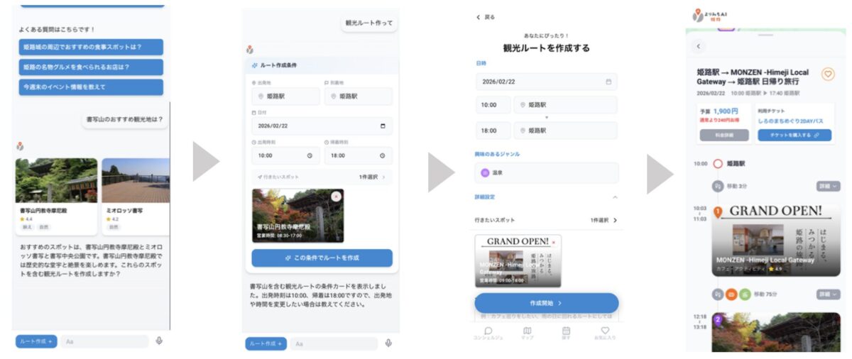 路線バスと観光体験をつなぐ回遊促進型AIサービス「よりみちAI 姫路」の実装を開始│姫路市