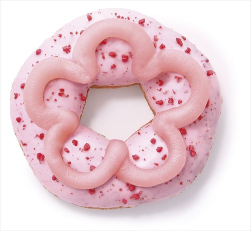 【ミスド】桜風味のもちっとした食感とかわいらしい桜の形が特長の『桜もちっとドーナツ』期間限定で発売