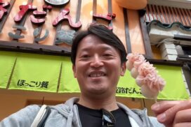 満開の桜と笑顔が広がる。斎藤知事が姫路をぶらり歩き。商店街の活気と県民との絆／姫路市