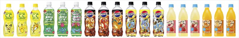「サントリー×ポケモン30周年」タイアップ。人気ドリンクが「ポケモン進化ボトル」で登場