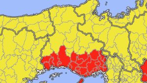 【台風6号】播磨中部に現れた「河童の結界」！？兵庫県南部が真っ赤に染まる中、注意報にとどまる奇跡