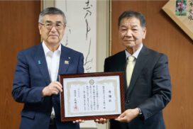 ツボサカ精工、福崎町へ企業版ふるさと納税で100万円を寄附―いきいきと安心して暮らせる街づくりを支援