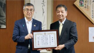 ツボサカ精工、福崎町へ企業版ふるさと納税で100万円を寄附―いきいきと安心して暮らせる街づくりを支援